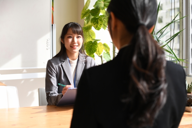 学生との面談風景